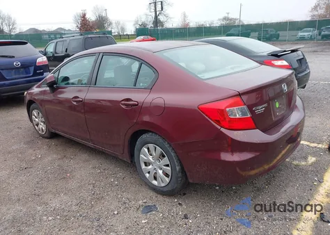 2012 Honda Civic Lx from USA, damaged, VIN 2HGFB2F56CH575210